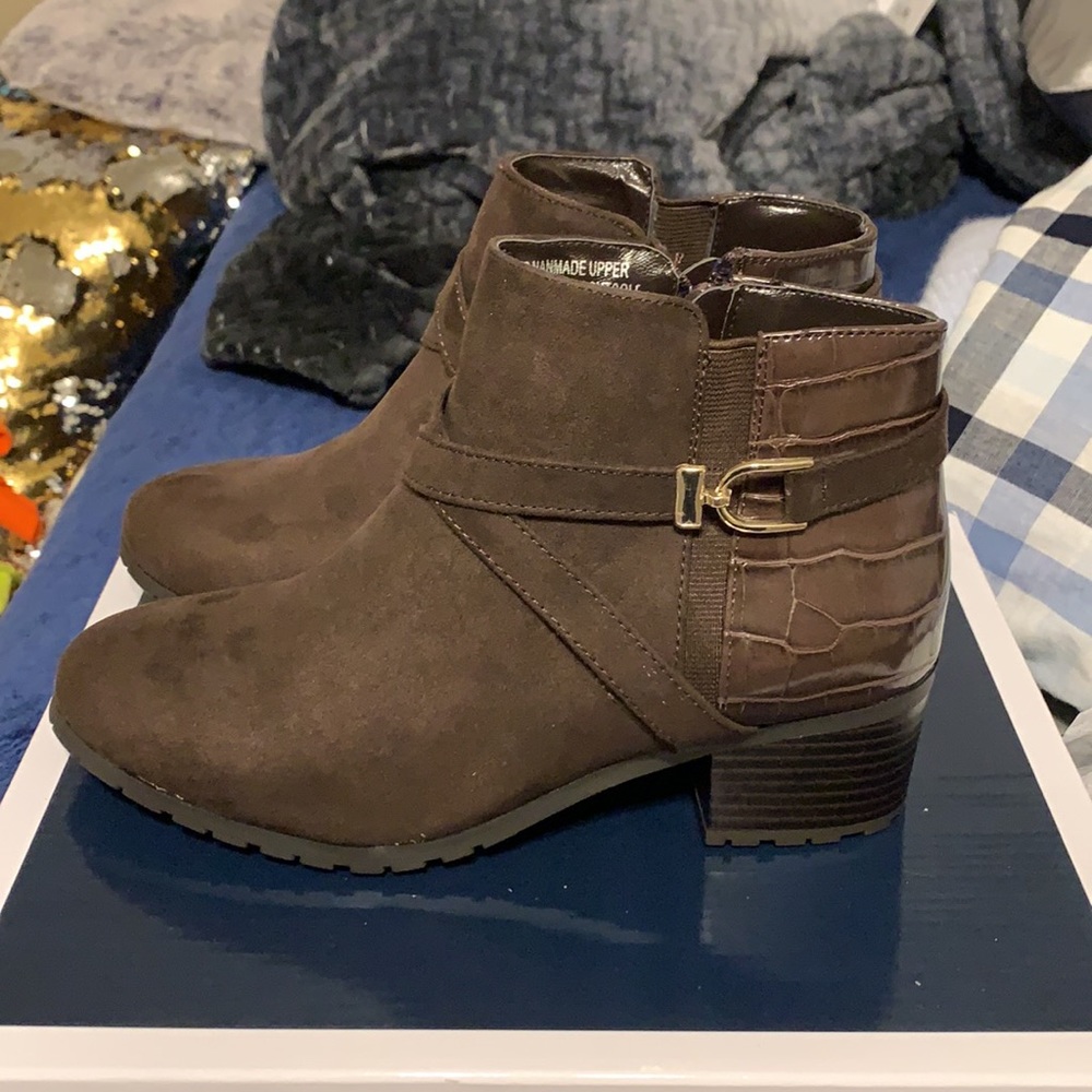 Dark brown Karen Scott boots. - Picture 2 of 7